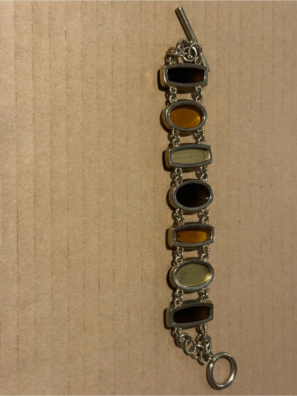 Vintage Panel Link Toggle Bracelet